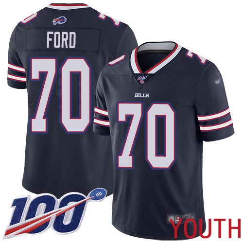 Youth Buffalo Bills #70 Cody Ford Limited Navy Blue Inverted Legend 100th Season NFL Jersey